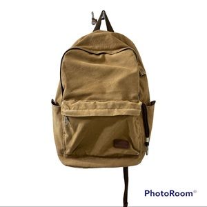 Muzee brown backpack with portable charger